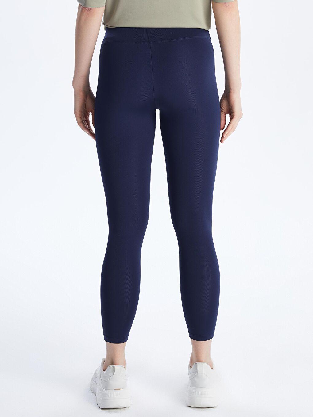 Yeşil Bisiklet Yaka Kadın Spor Tişört-3