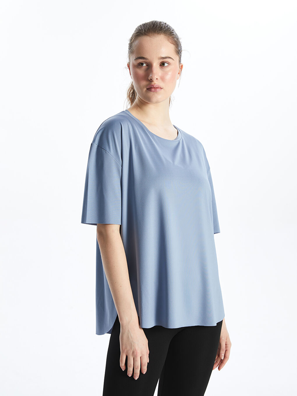 Mavi Bisiklet Yaka Kadın Spor Tişört