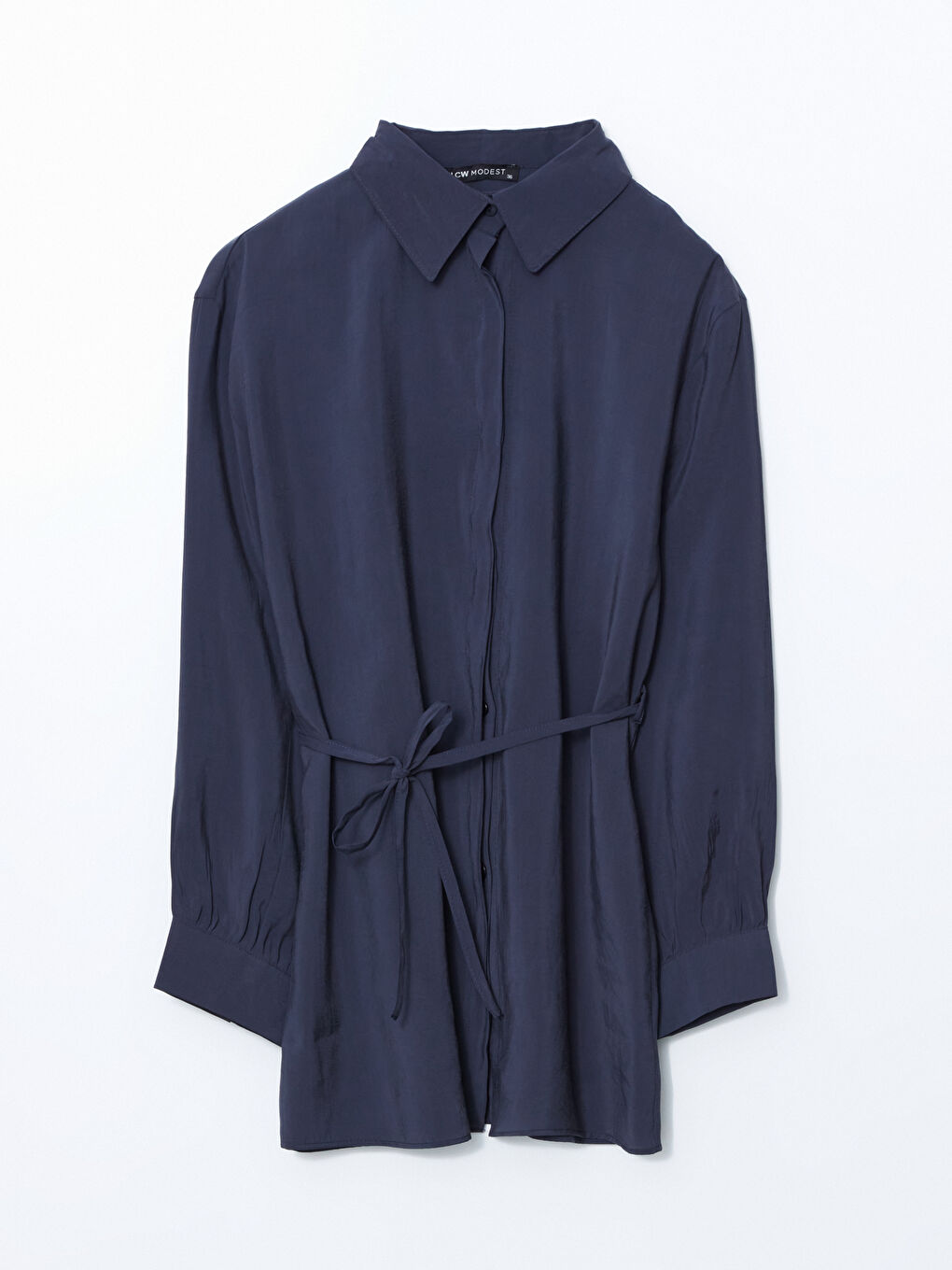 Lacivert Loose Fit Kadın Gömlek Tunik-8