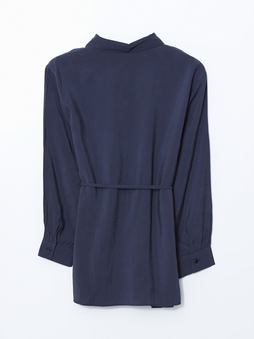 Lacivert Loose Fit Kadın Gömlek Tunik-9