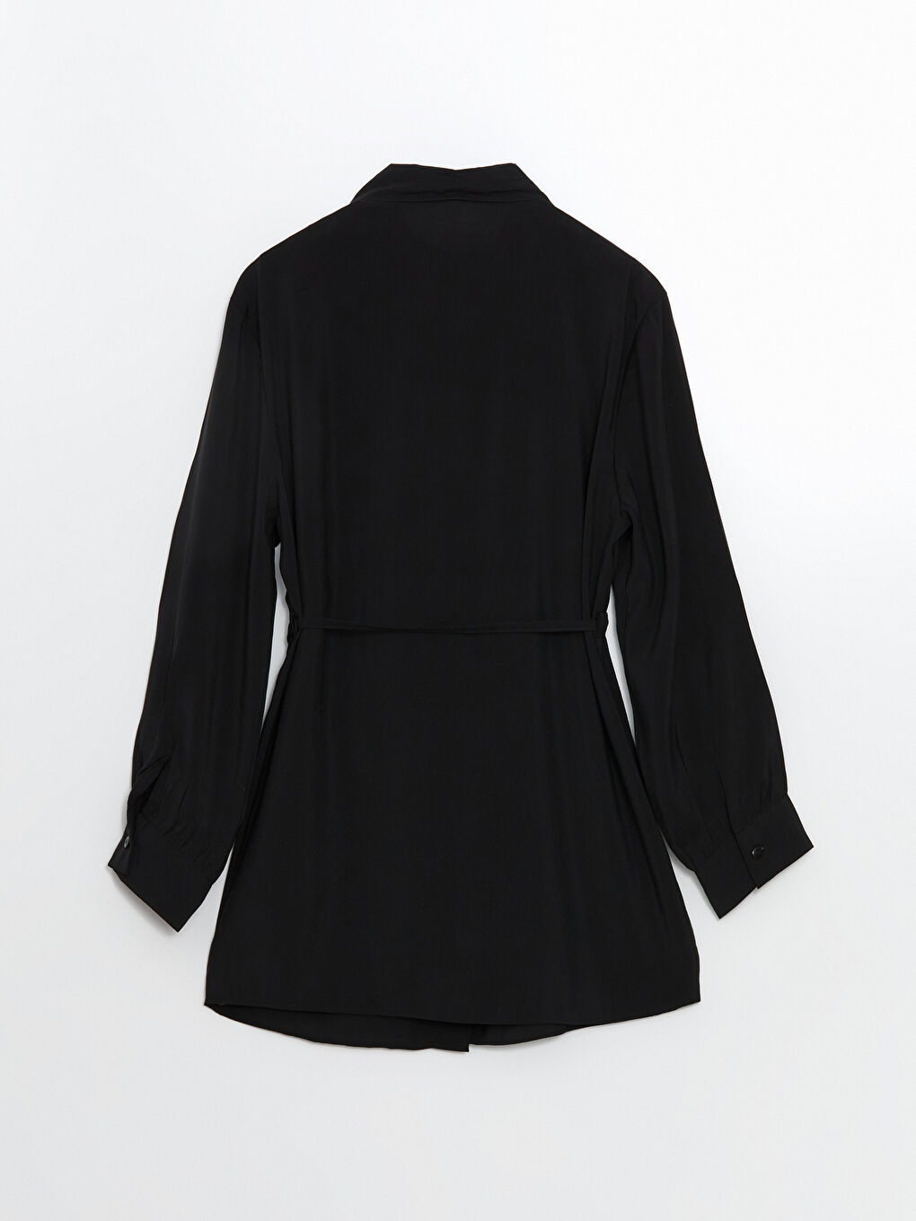 Siyah Loose Fit Kadın Gömlek Tunik-9