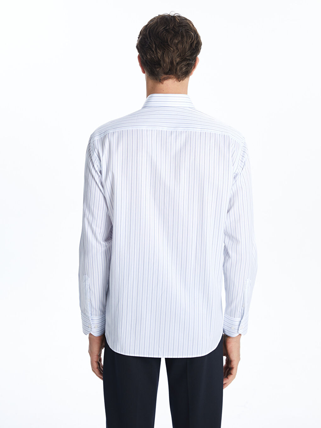 Mavi Regular Fit Uzun Kollu Çizgili Erkek Gömlek-3