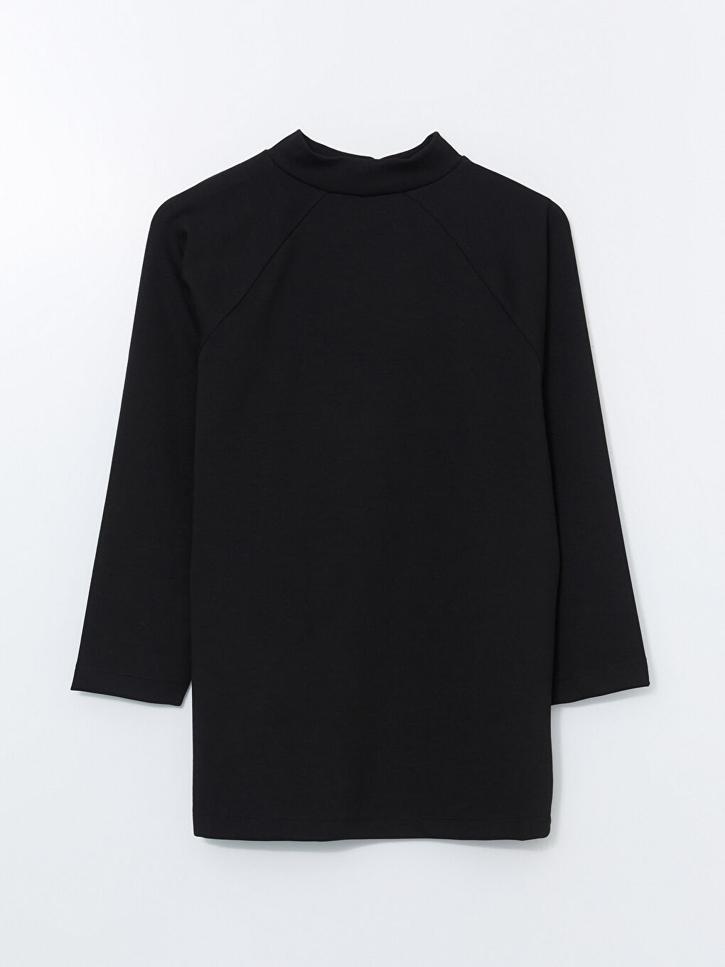 Siyah Dik Yaka Oversize Kadın Sweatshirt Tunik-5