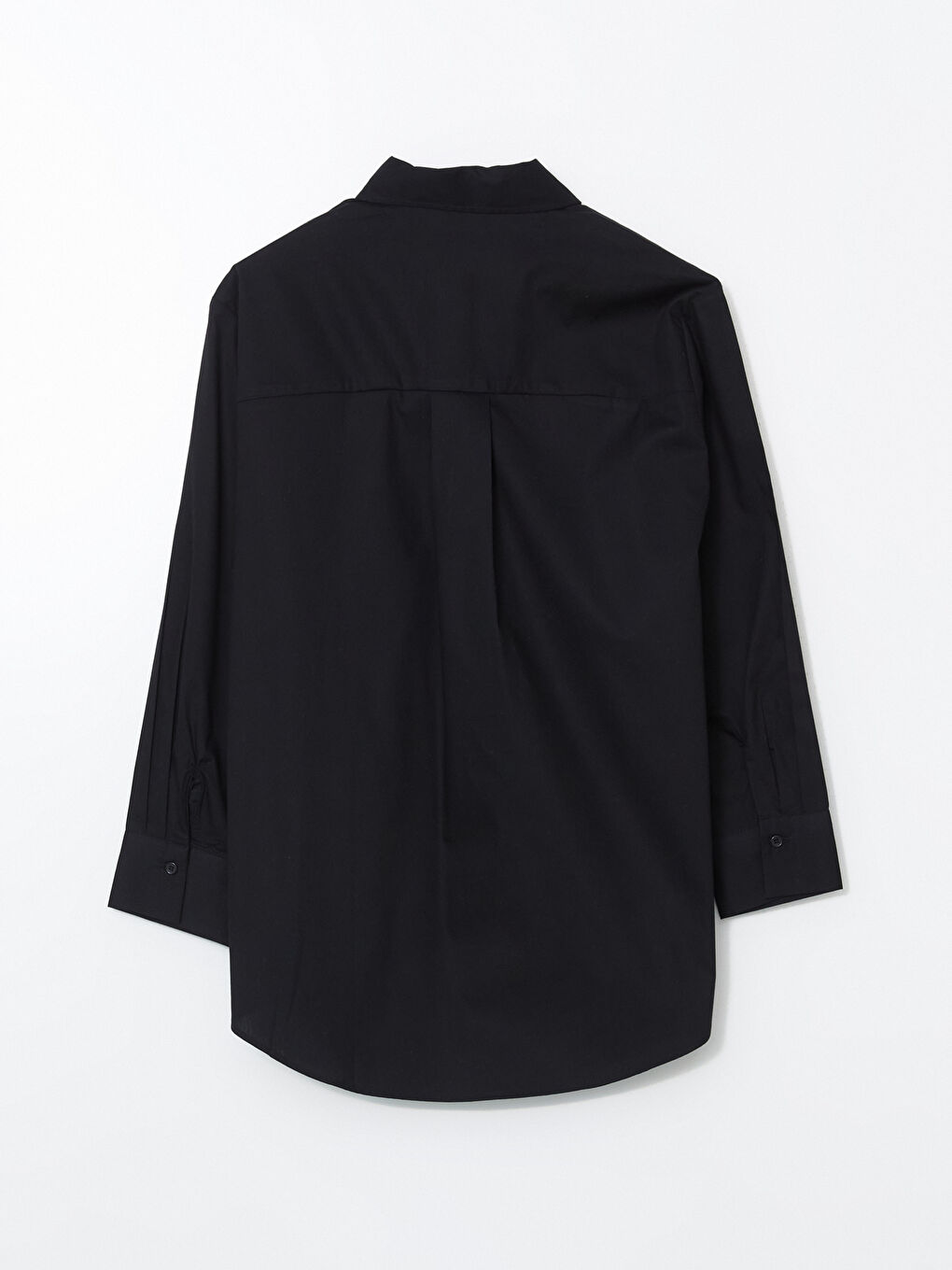Siyah Poplin Kadın Gömlek Tunik-5