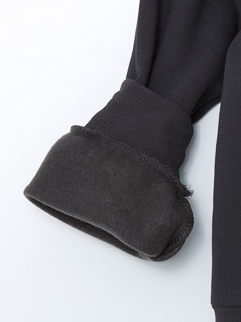 Antrasit Bisiklet Yaka Kız Çocuk Sweatshirt-2