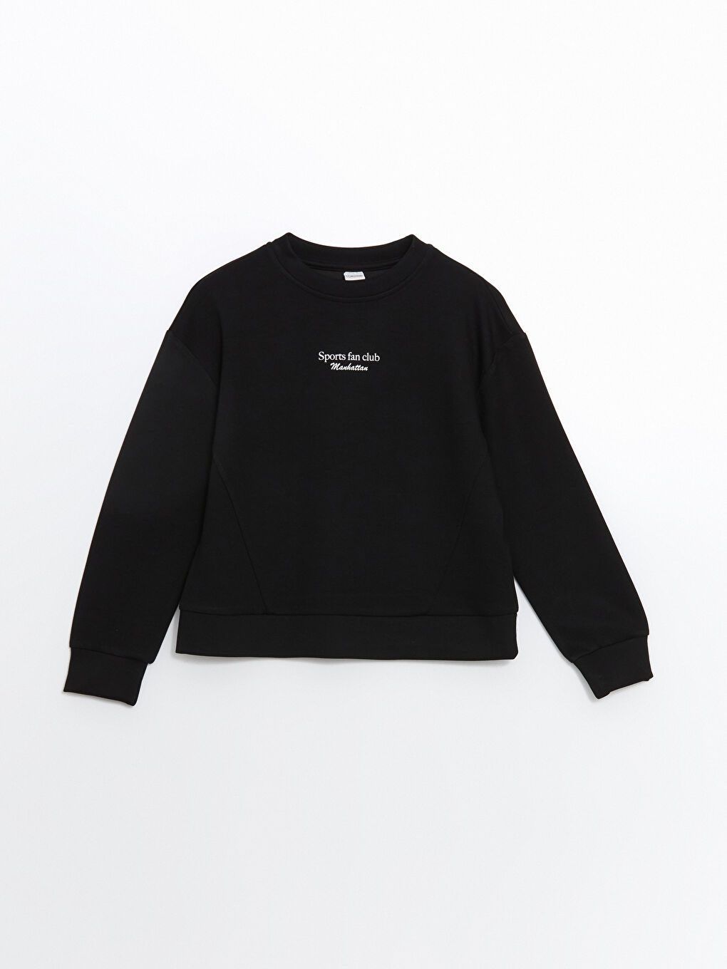 Siyah Bisiklet Yaka Kız Çocuk Tişört