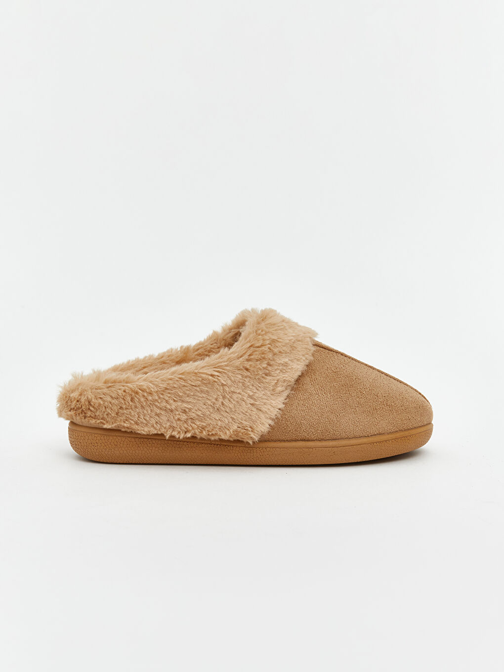 Bej İçi Kürklü Kız Çocuk Ev Terliği-1