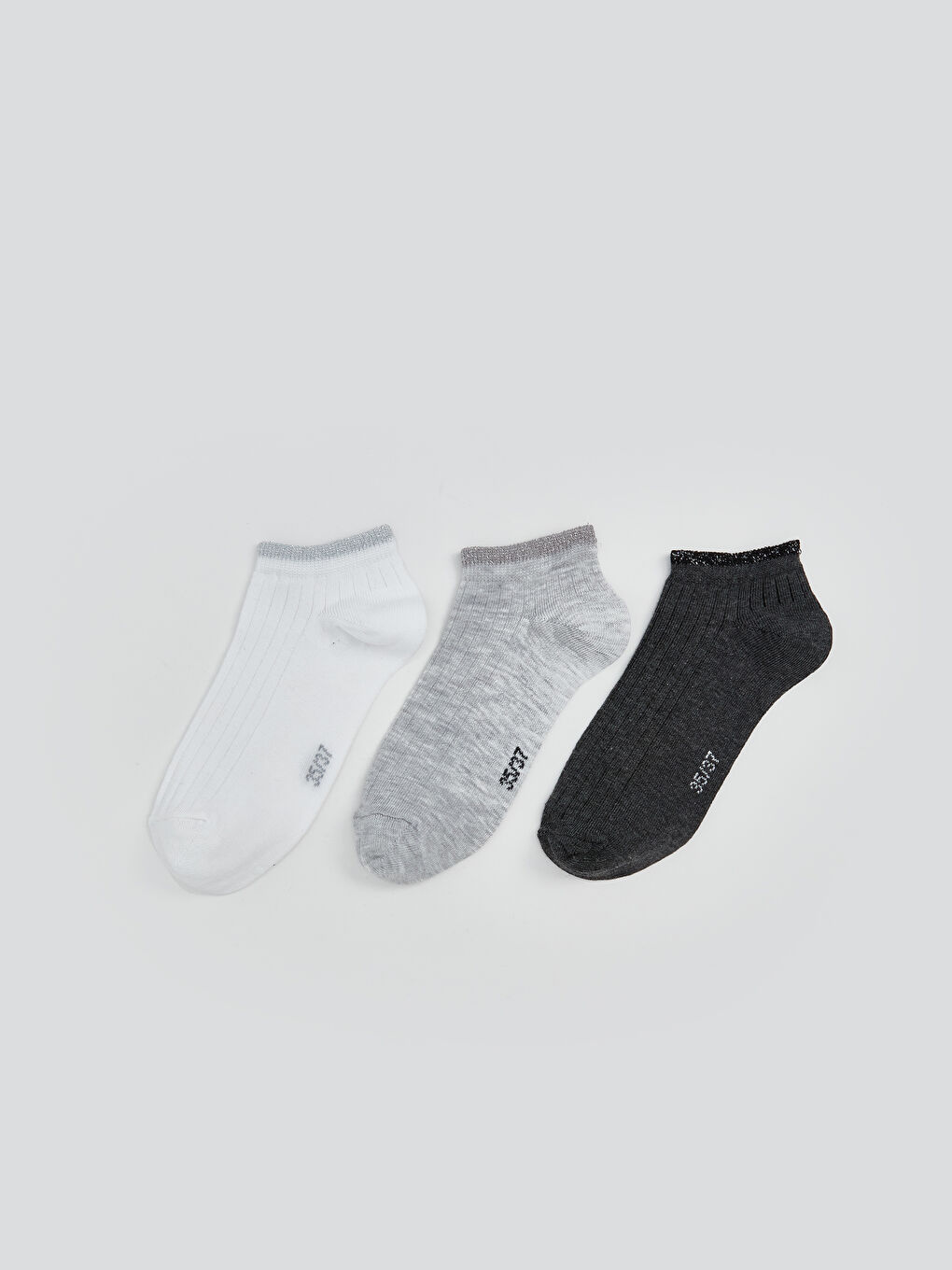 LCW DREAM Printed Women's Sneaker Socks 3-Pack -S5MY60Z8-J5E