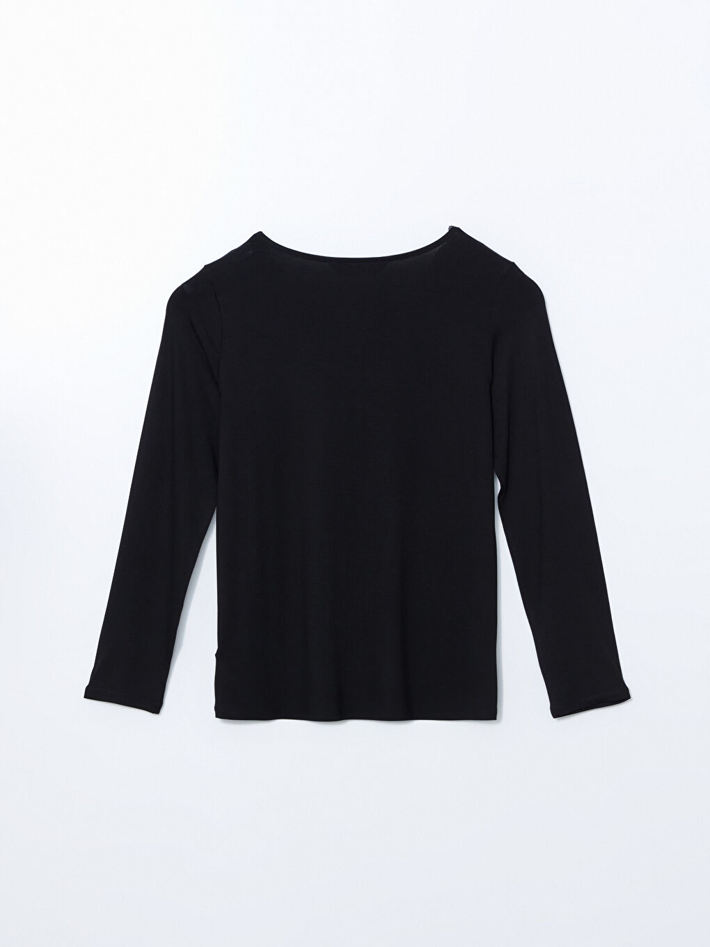 Siyah V Yaka Dantel Detaylı Kadın Pijama Üstü-1