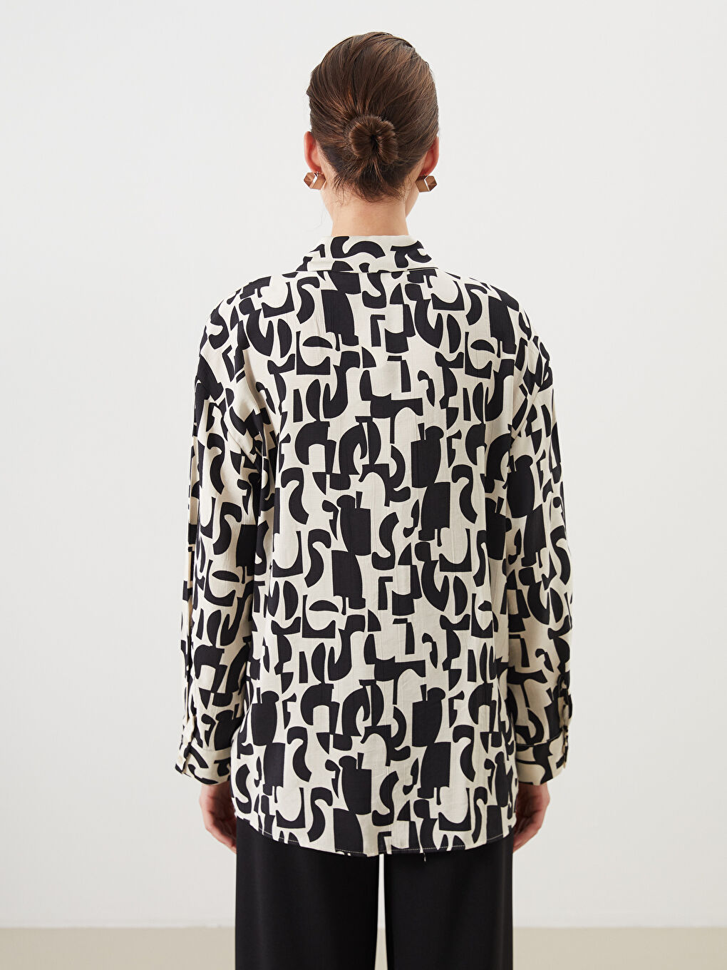 LCW Modest Patterned Women's Shirt Tunic -S5MY93Z8-LQJ