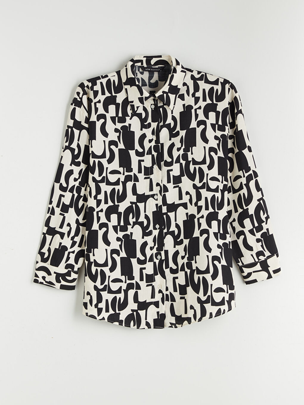 LCW Modest Patterned Women's Shirt Tunic -S5MY93Z8-LQJ