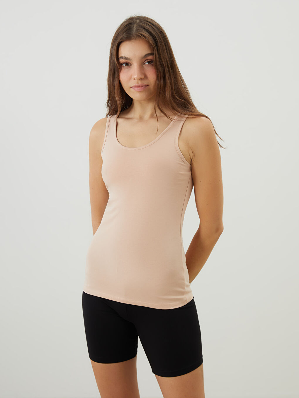 U Neck Women's Vest 2 Pack -S5N014Z8-FFB