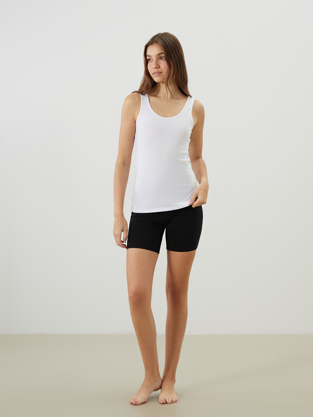 U Neck Women's Vest 2 Pack -S5N014Z8-J5F