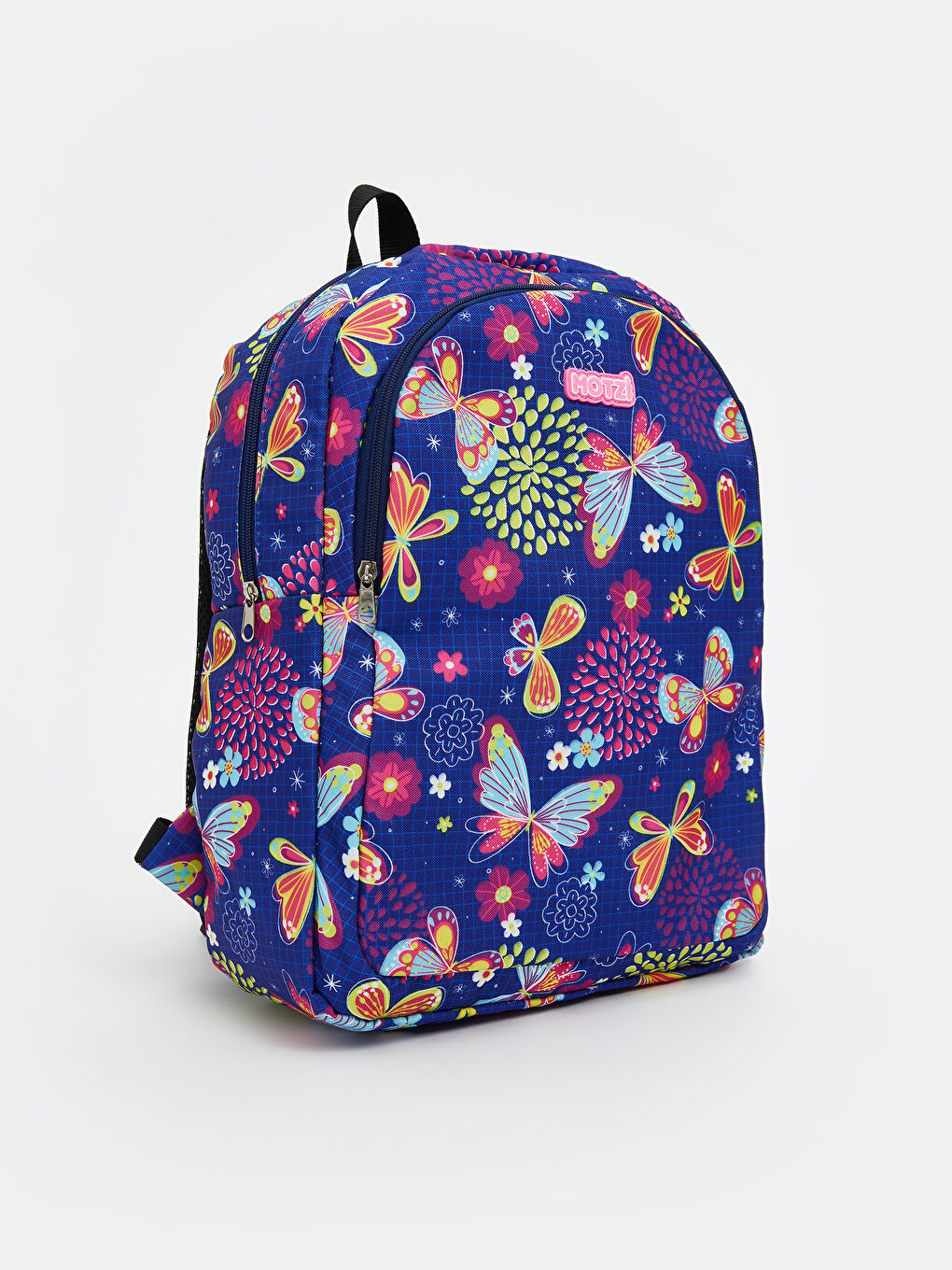 Mor Kelebek Baskılı Kız Çocuk Okul Çantası