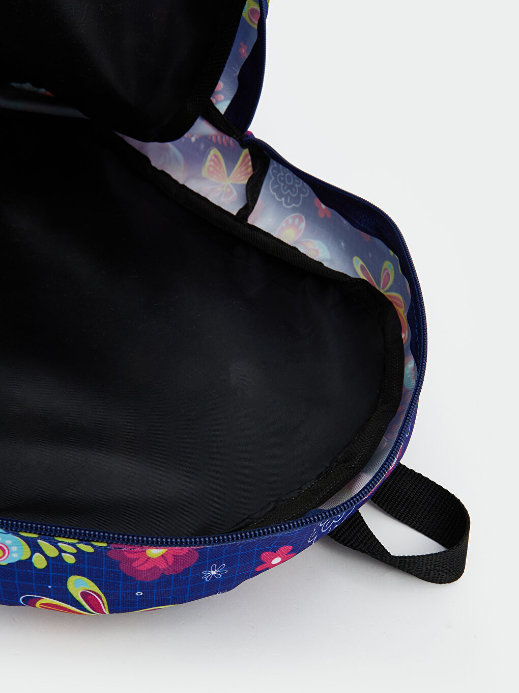 Mor Kelebek Baskılı Kız Çocuk Okul Çantası-3