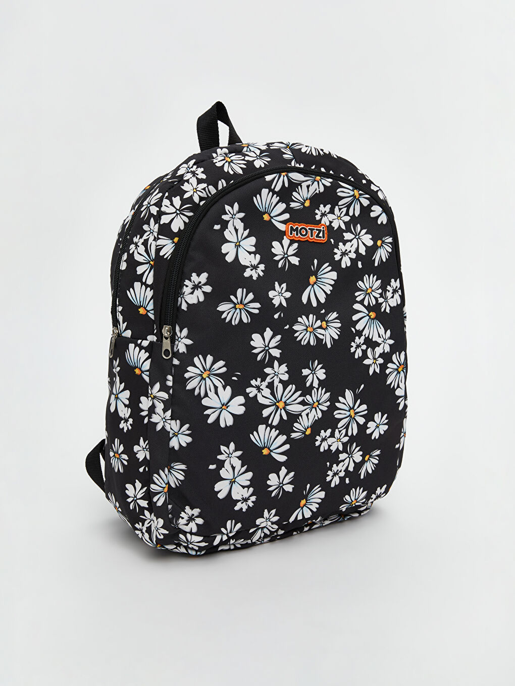 Siyah Çiçekli Kız Çocuk Okul Çantası