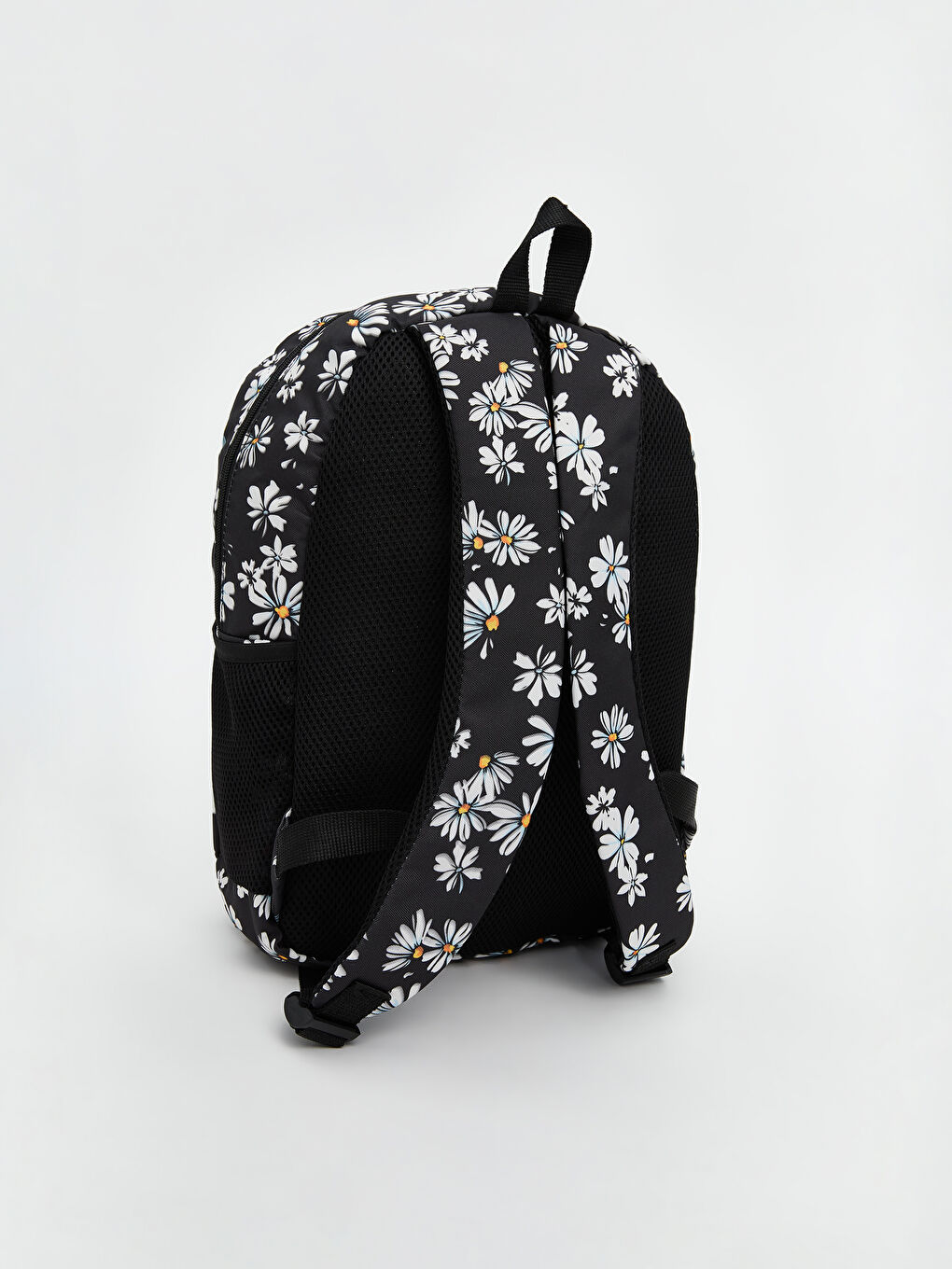 Siyah Çiçekli Kız Çocuk Okul Çantası-1
