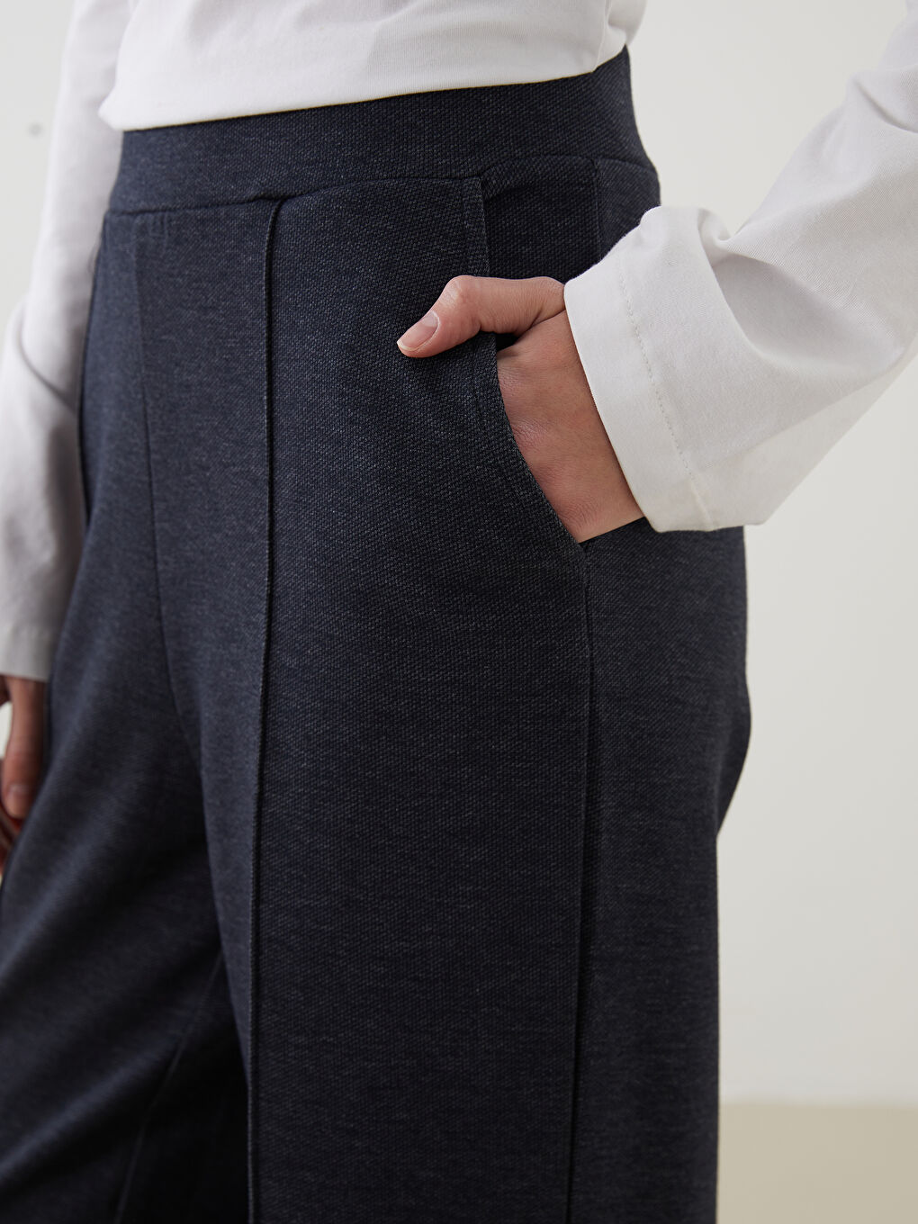 Elastic Waist Women'S Pants -S5N095Z8-CTH