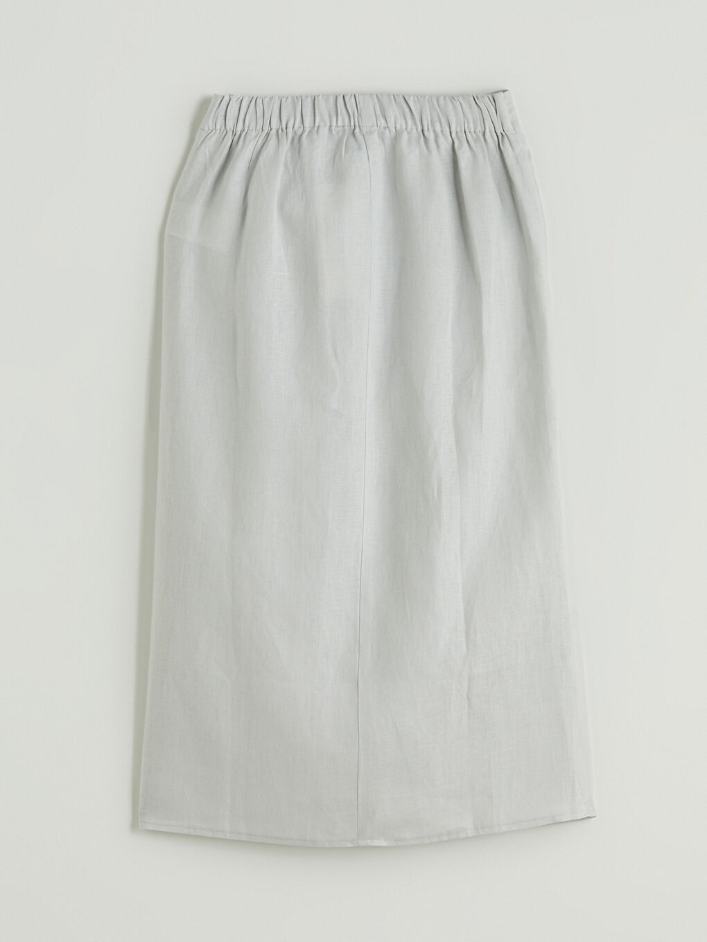 100% Linen Skirt with Elastic Waist-5