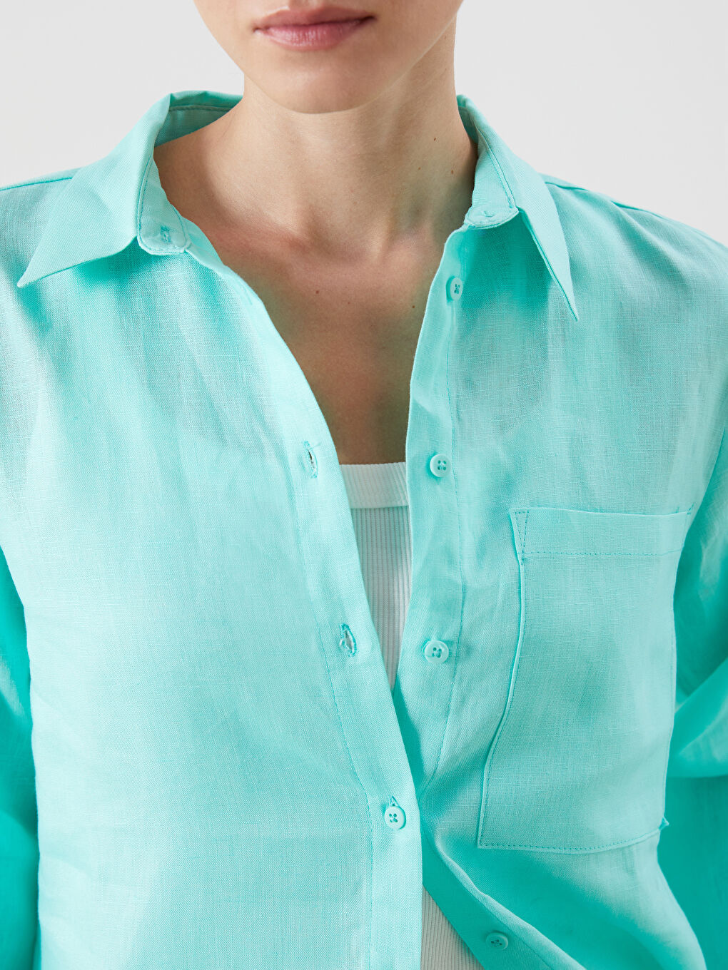 100% Linen Women's Shirt Tunic-2