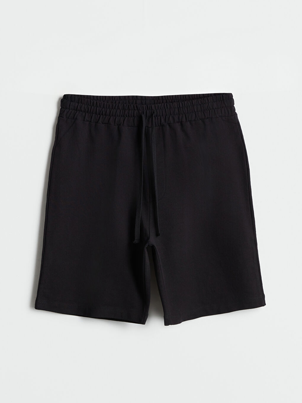 Siyah Standart Kalıp Erkek Şort-4