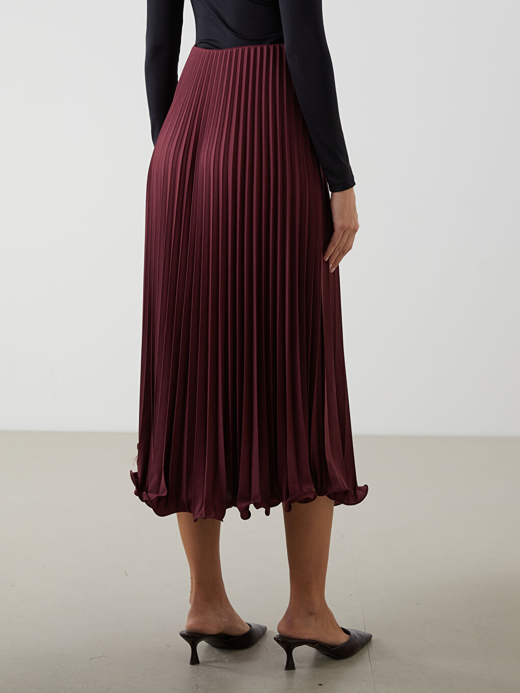 Elastic Waist Chiffon Women’S Pleated Skirt -S5N225Z8-CTM