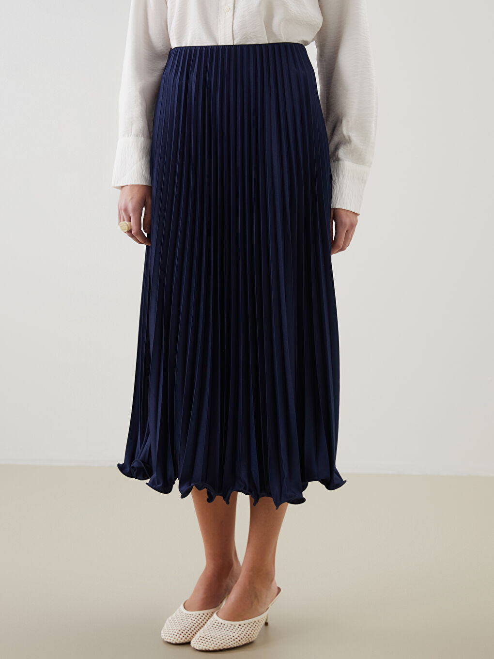 Elastic Waist Chiffon Women’S Pleated Skirt -S5N225Z8-ZZL
