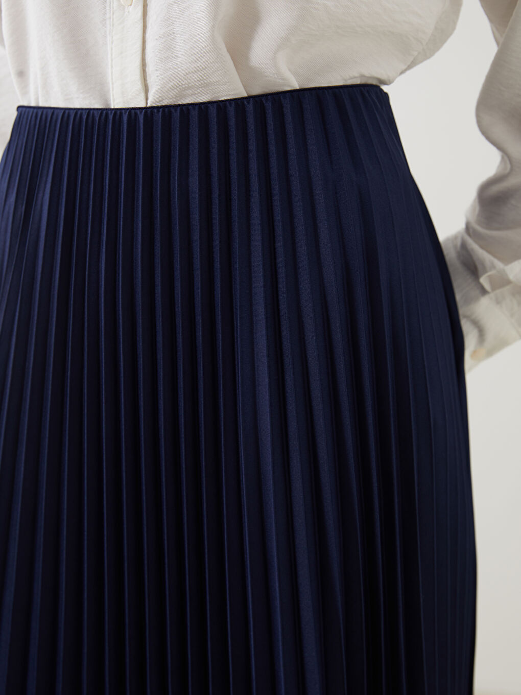 Elastic Waist Chiffon Women’S Pleated Skirt -S5N225Z8-ZZL