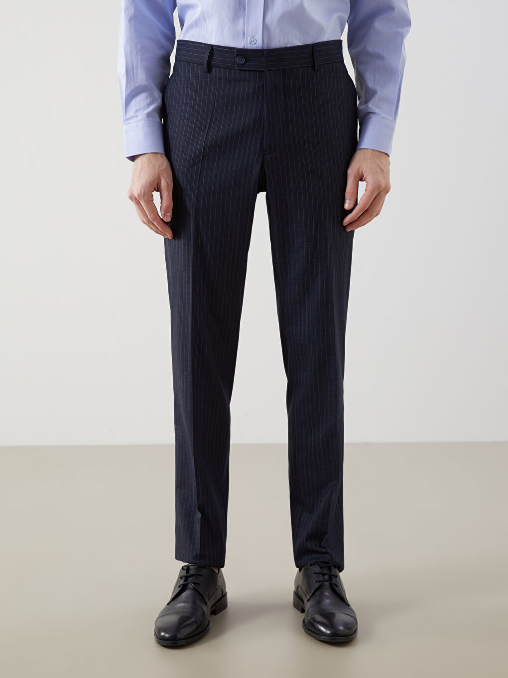 Lacivert Slim Fit Gabardin Erkek Pantolon-1