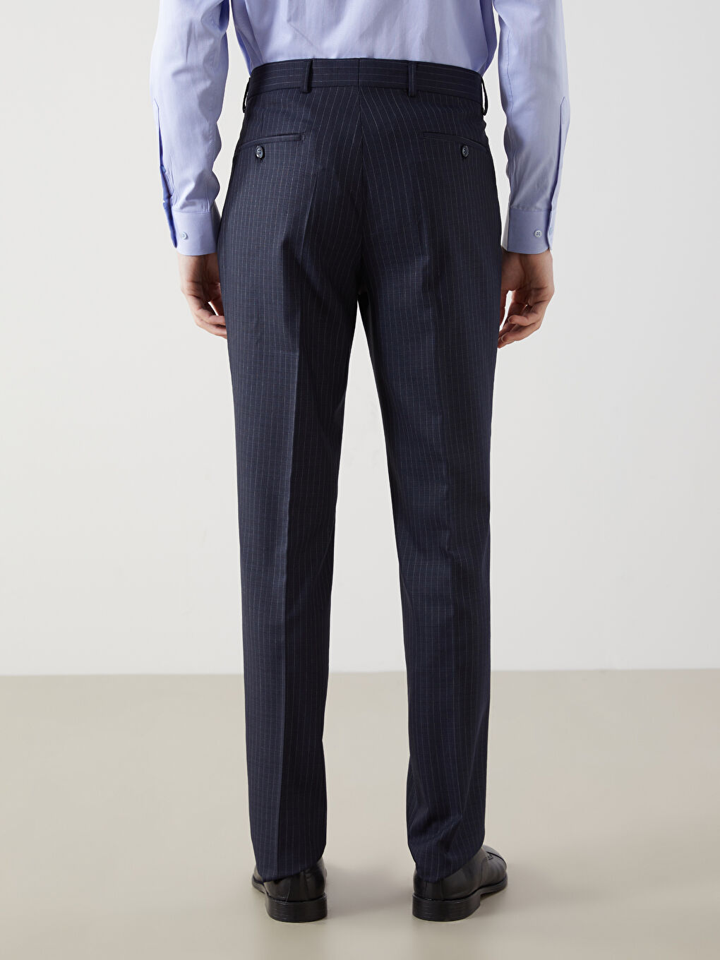 Lacivert Slim Fit Gabardin Erkek Pantolon-3