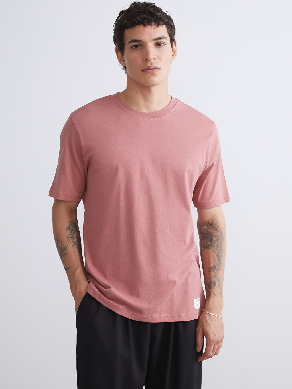 T-shirt pour Hommes en Jersey à Col Rond