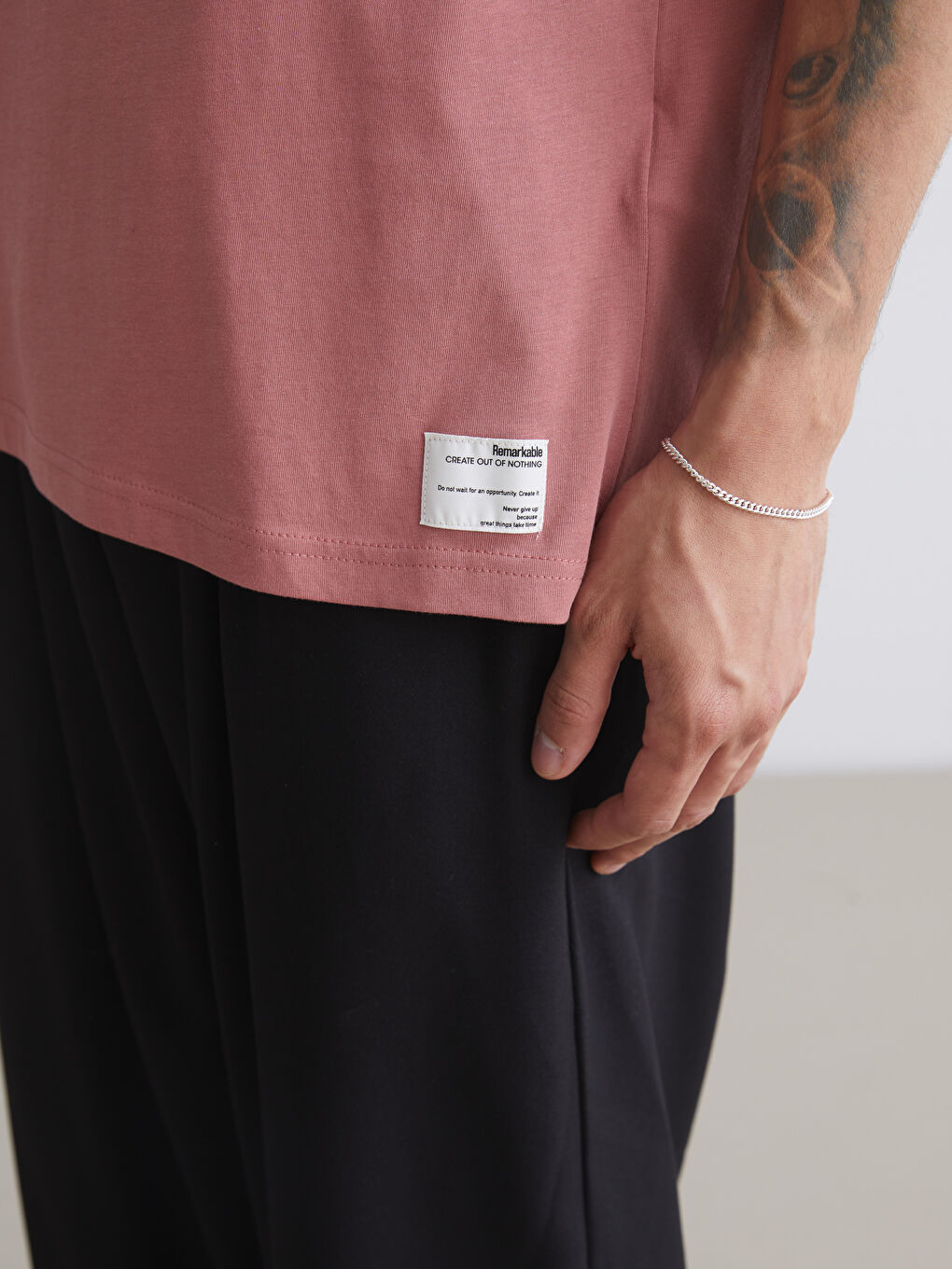 T-shirt pour Hommes en Jersey à Col Rond-2