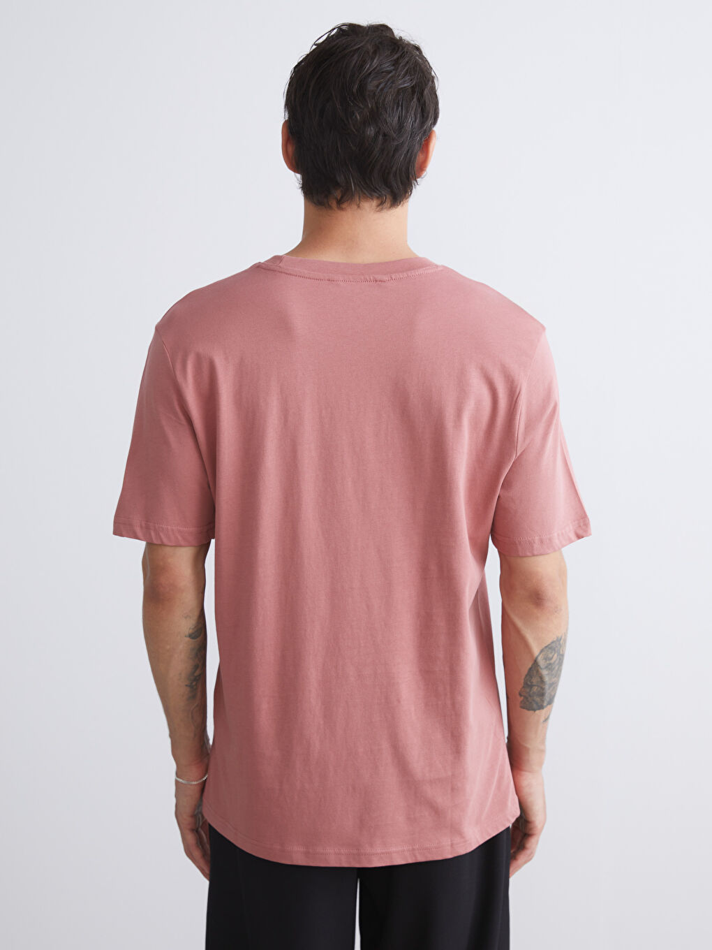 T-shirt pour Hommes en Jersey à Col Rond-3