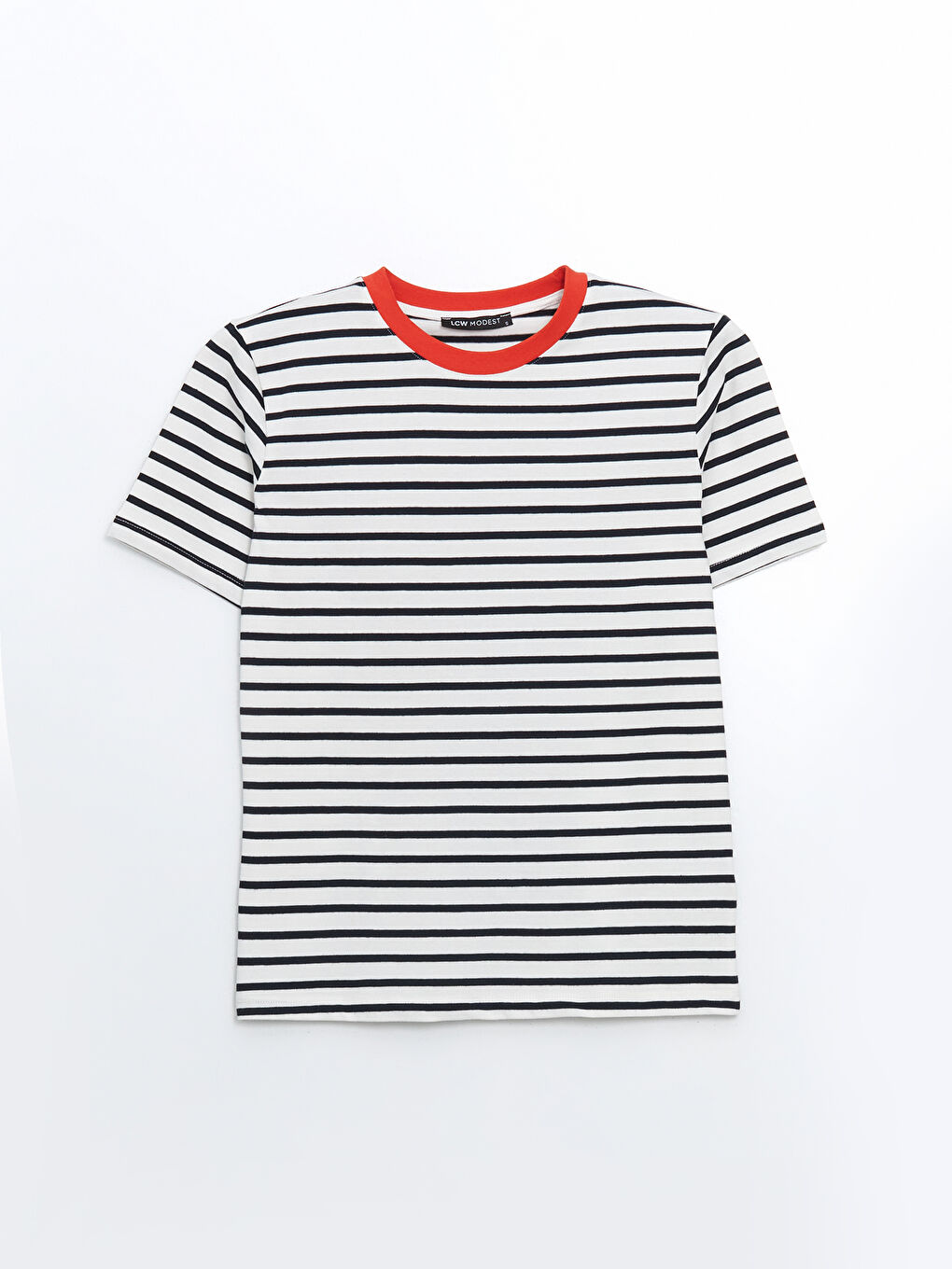 Crew Neck Striped Women T-Shirt -S5N348Z8-CXD