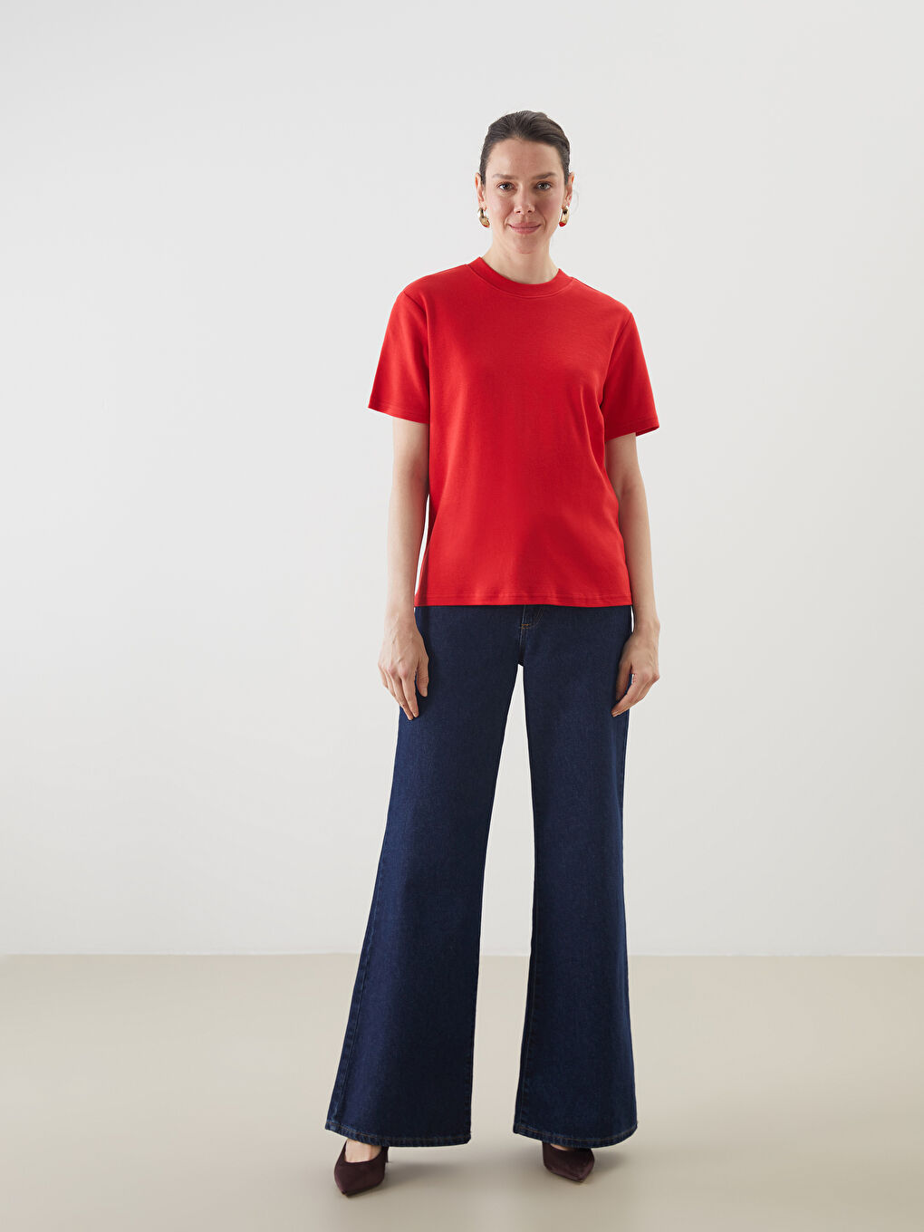 Crew Neck Women's T-Shirt -S5N361Z8-HMW