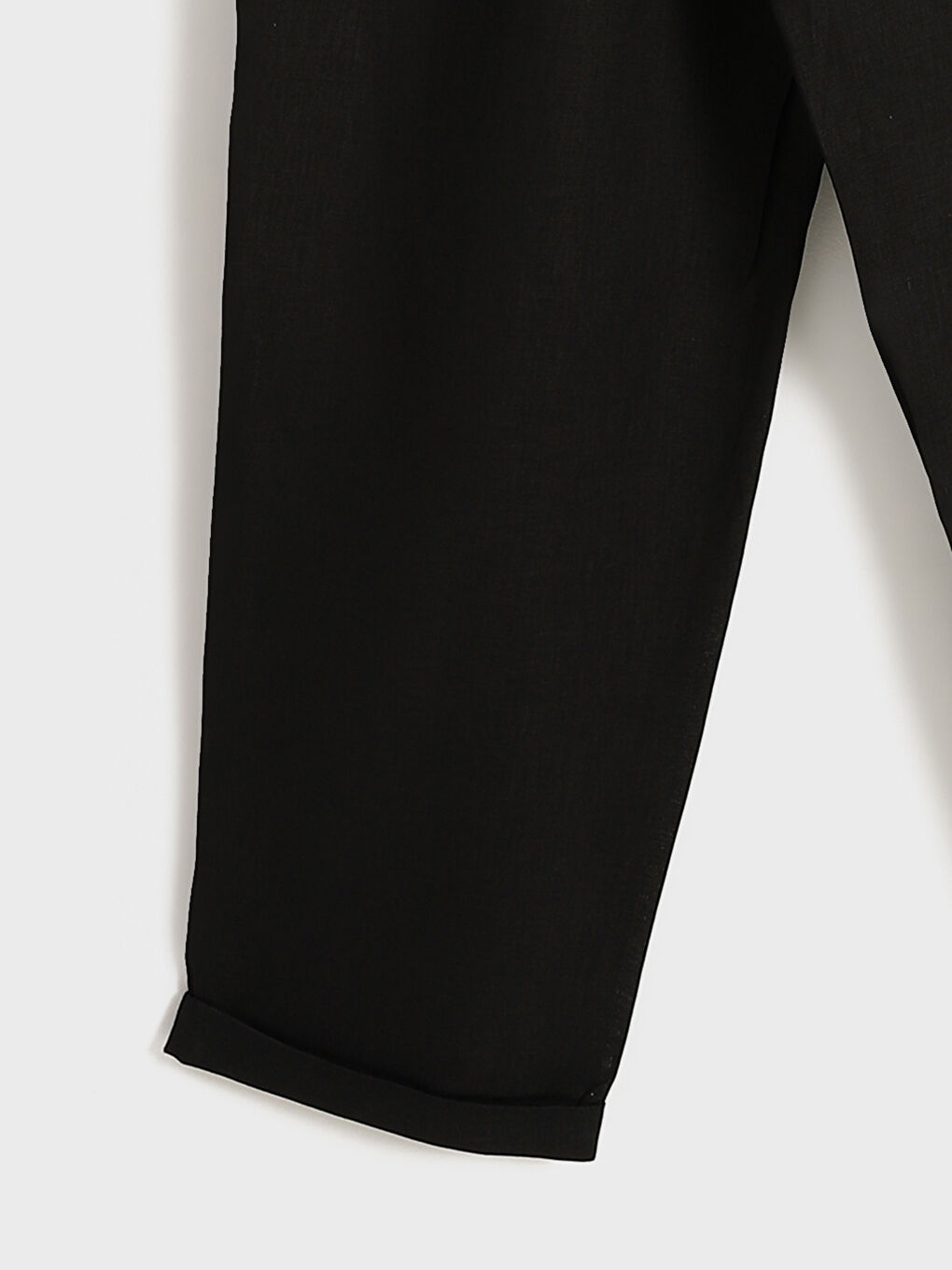 Elasticated Waist Linen Women's Trousers -S5N366Z8-CVL