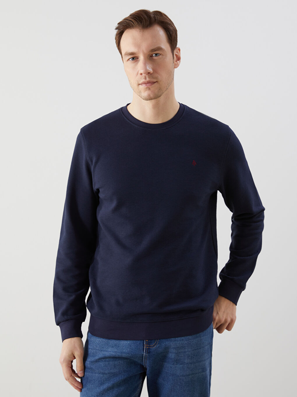 Crew Neck Long Sleeve Printed Men's Sweatshirt -S5N382Z8-DWP