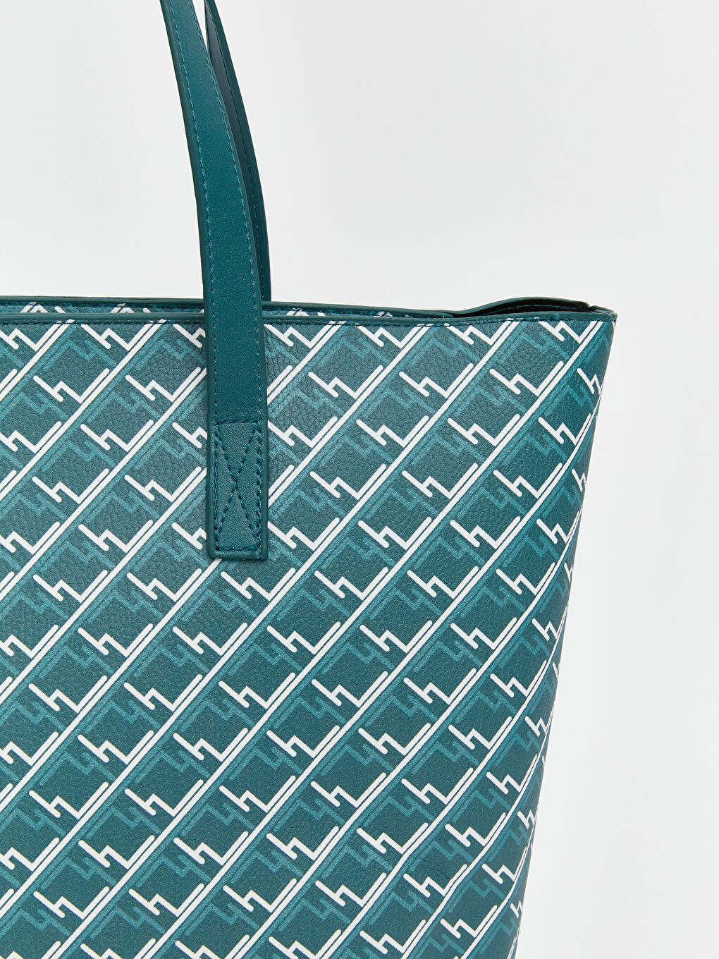 Yeşil Deri Görünümlü Kadın  Kol Çantası-2