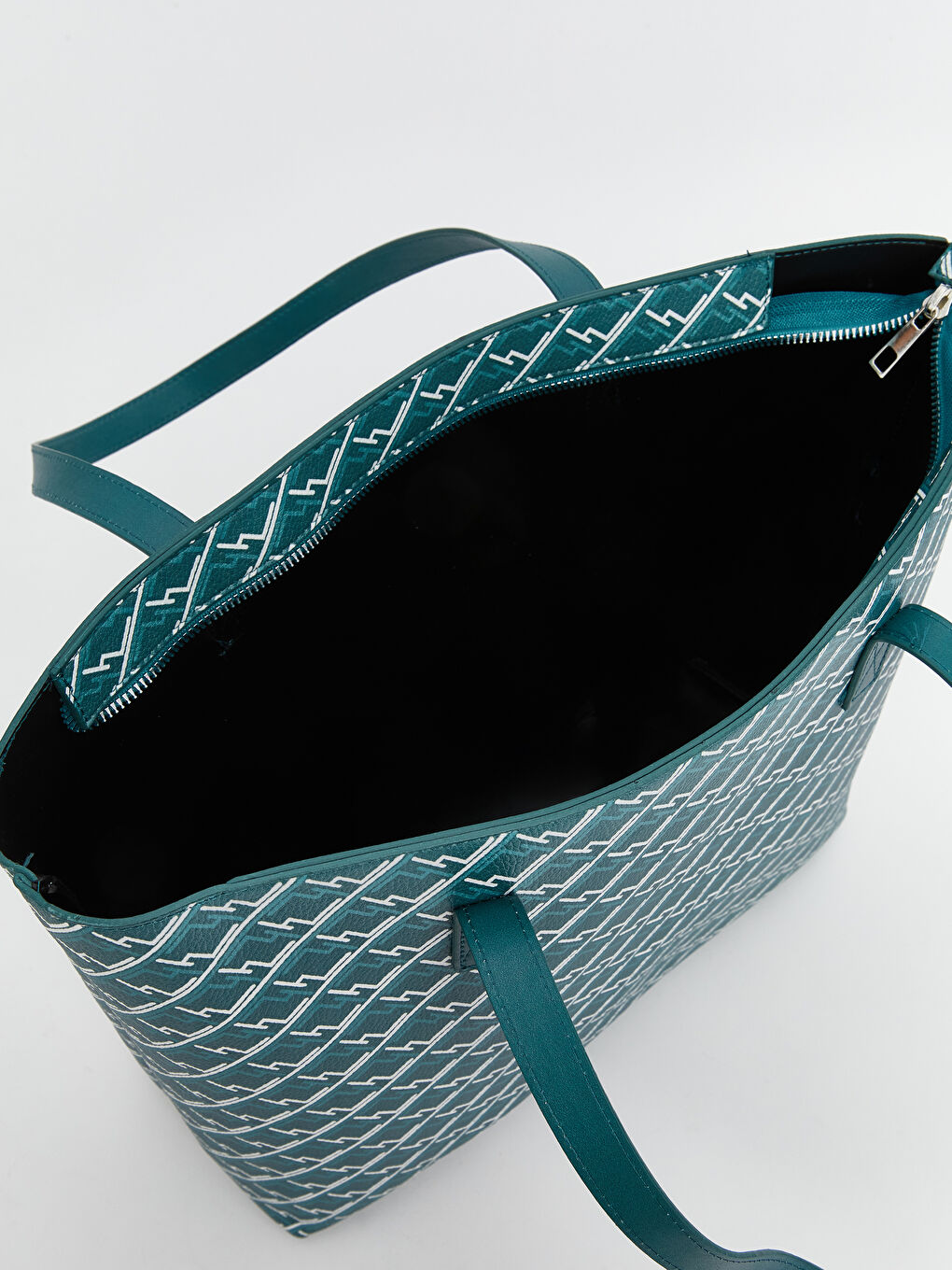 Yeşil Deri Görünümlü Kadın  Kol Çantası-3