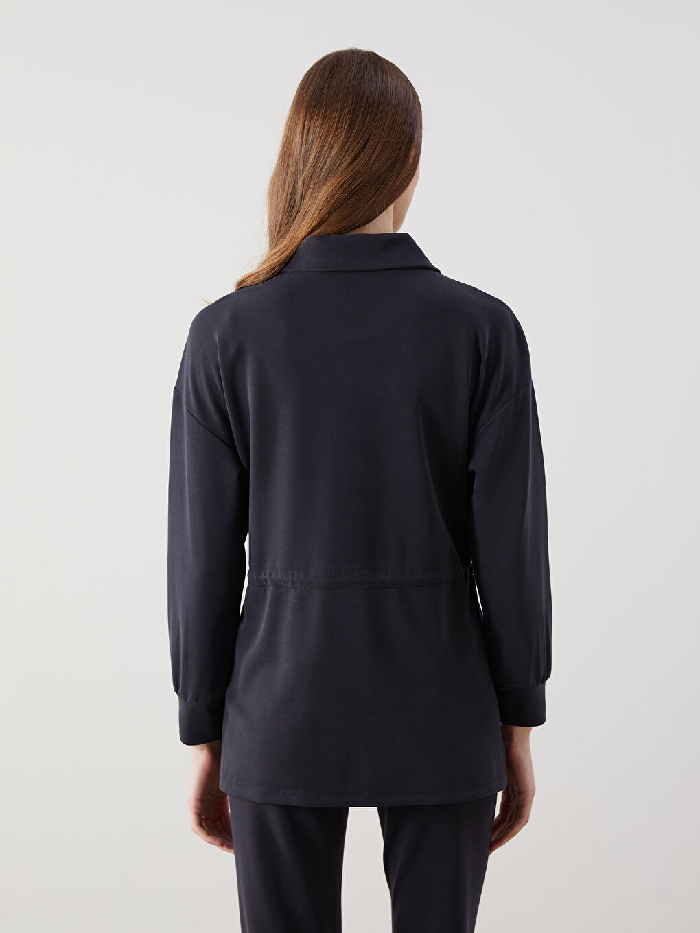 LCW Modest Antrasit Modal Karışımlı Oversize Kadın Sweatshirt Tunik - 3