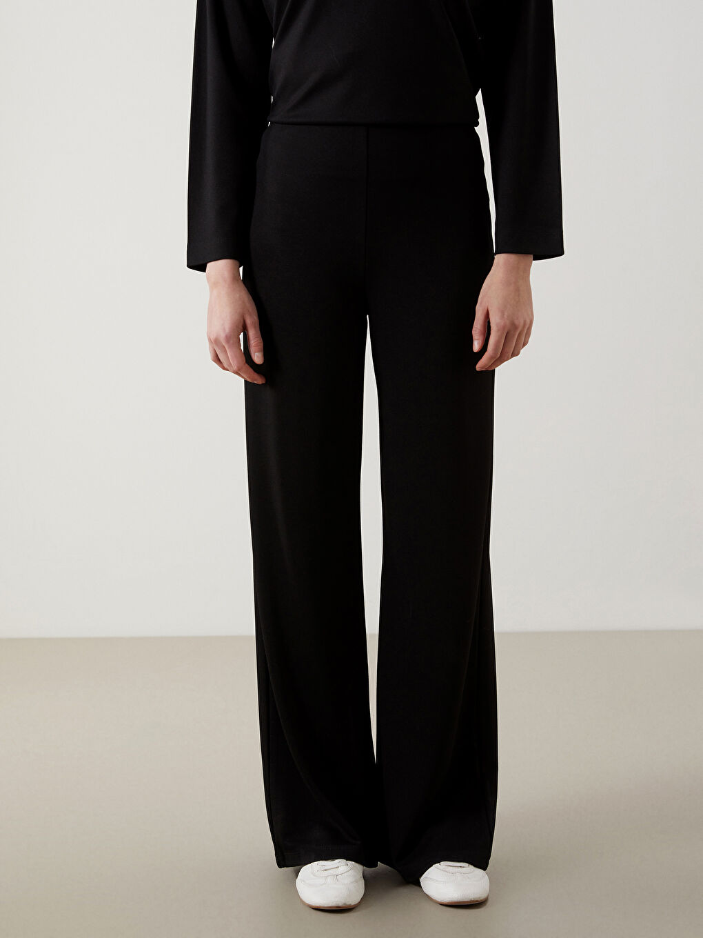 Women's Wide Leg Elastic Waist Tracksuit Bottom -S5N390Z8-CVL