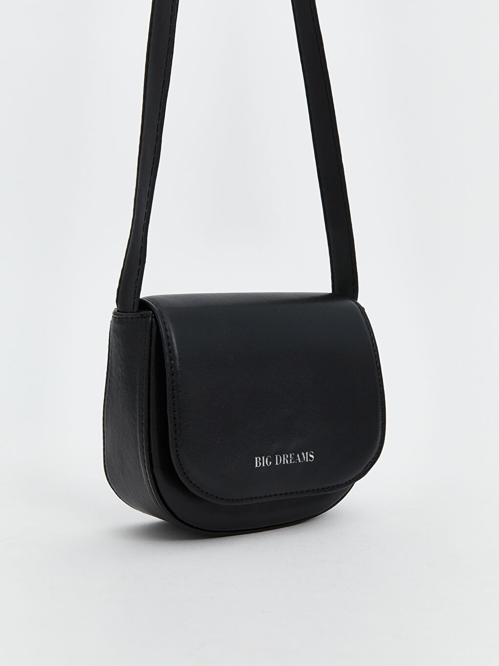 Siyah Deri Görünümlü Kız Çocuk Omuz Çantası-2