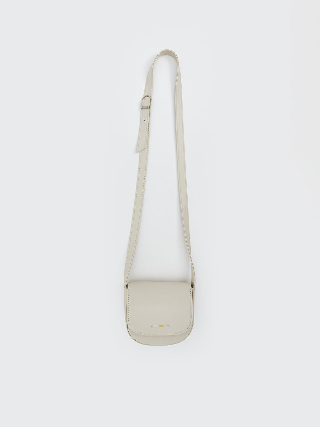 Ekru Deri Görünümlü Kız Çocuk Omuz Çantası