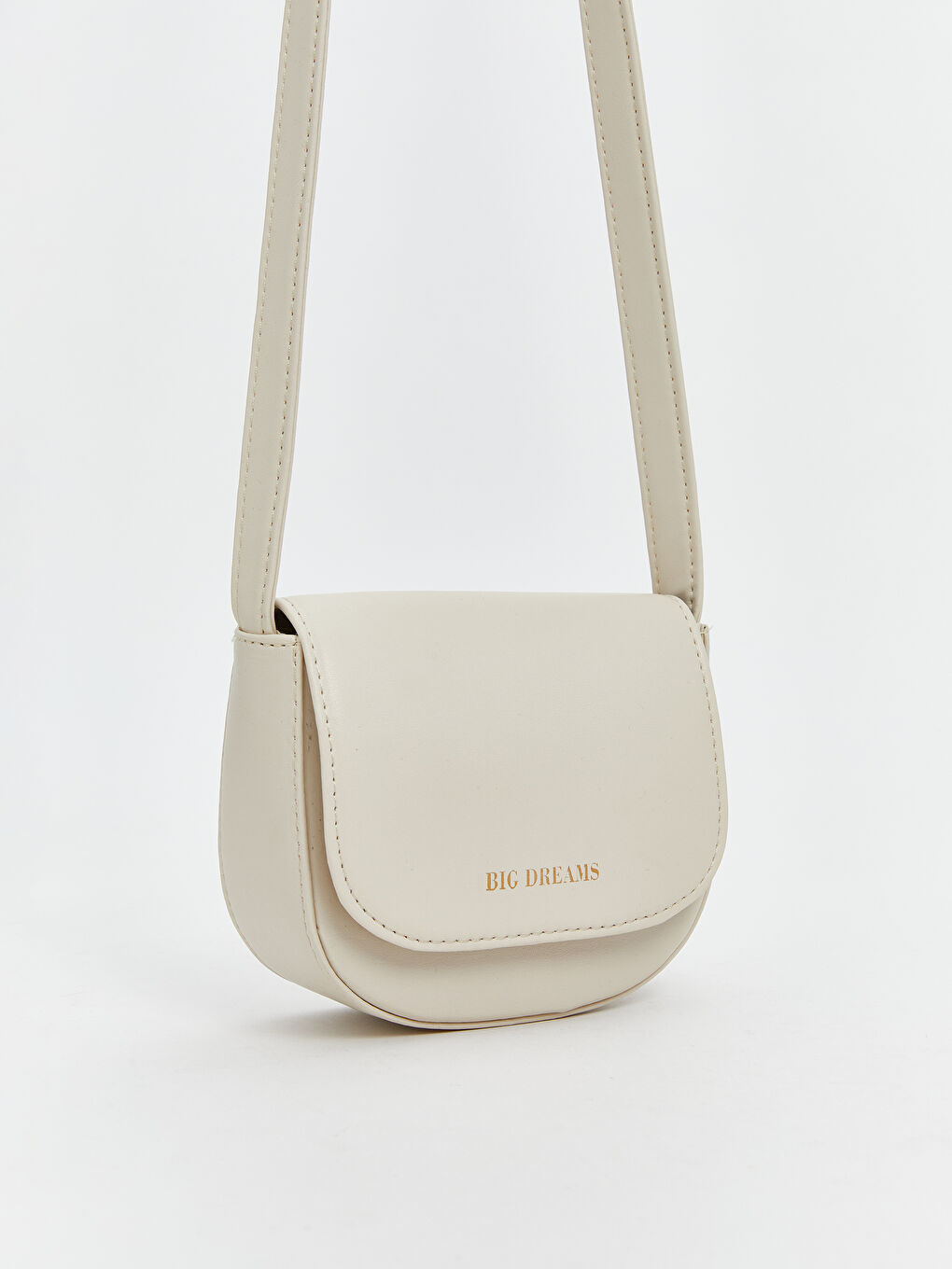 Ekru Deri Görünümlü Kız Çocuk Omuz Çantası-2