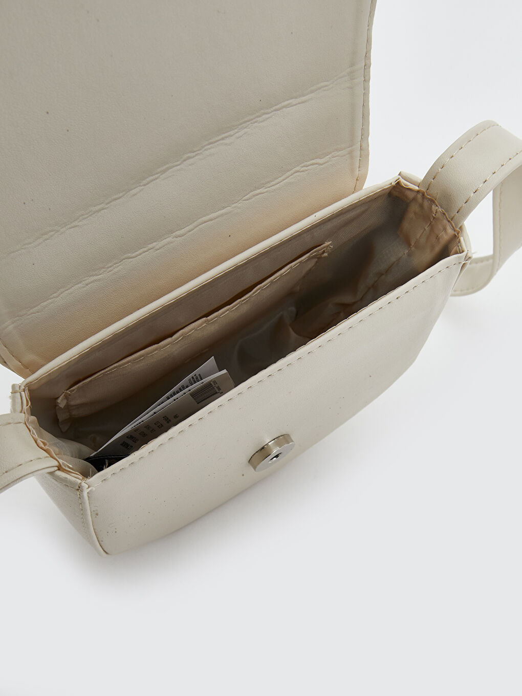 Ekru Deri Görünümlü Kız Çocuk Omuz Çantası-3