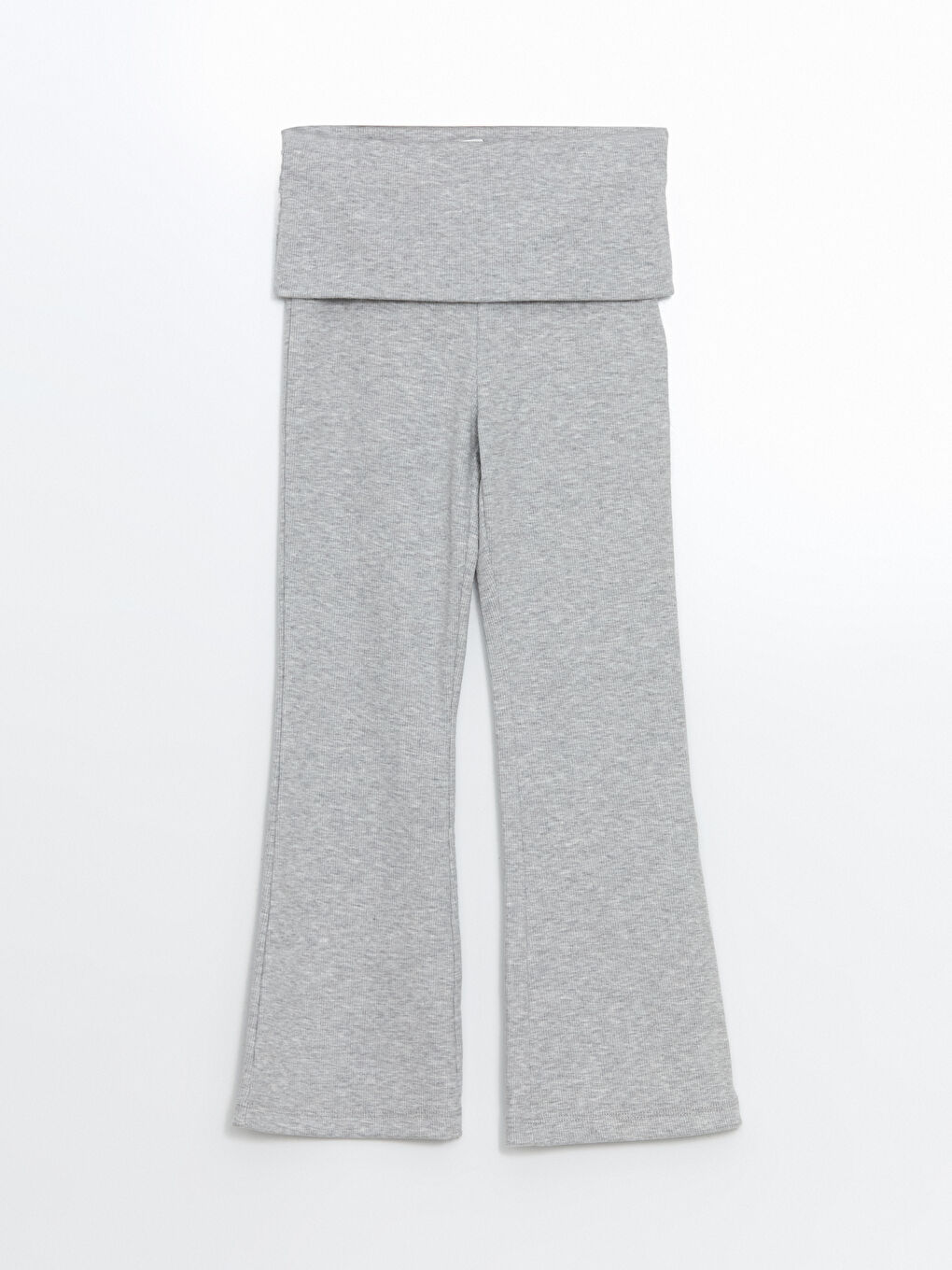 Gri Beli Lastikli İspanyol Paça Kız Çocuk Tayt