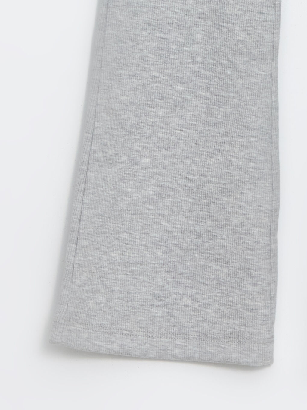 Gri Beli Lastikli İspanyol Paça Kız Çocuk Tayt-1