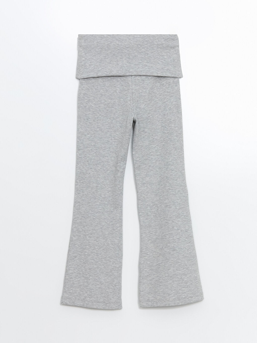 Gri Beli Lastikli İspanyol Paça Kız Çocuk Tayt-2