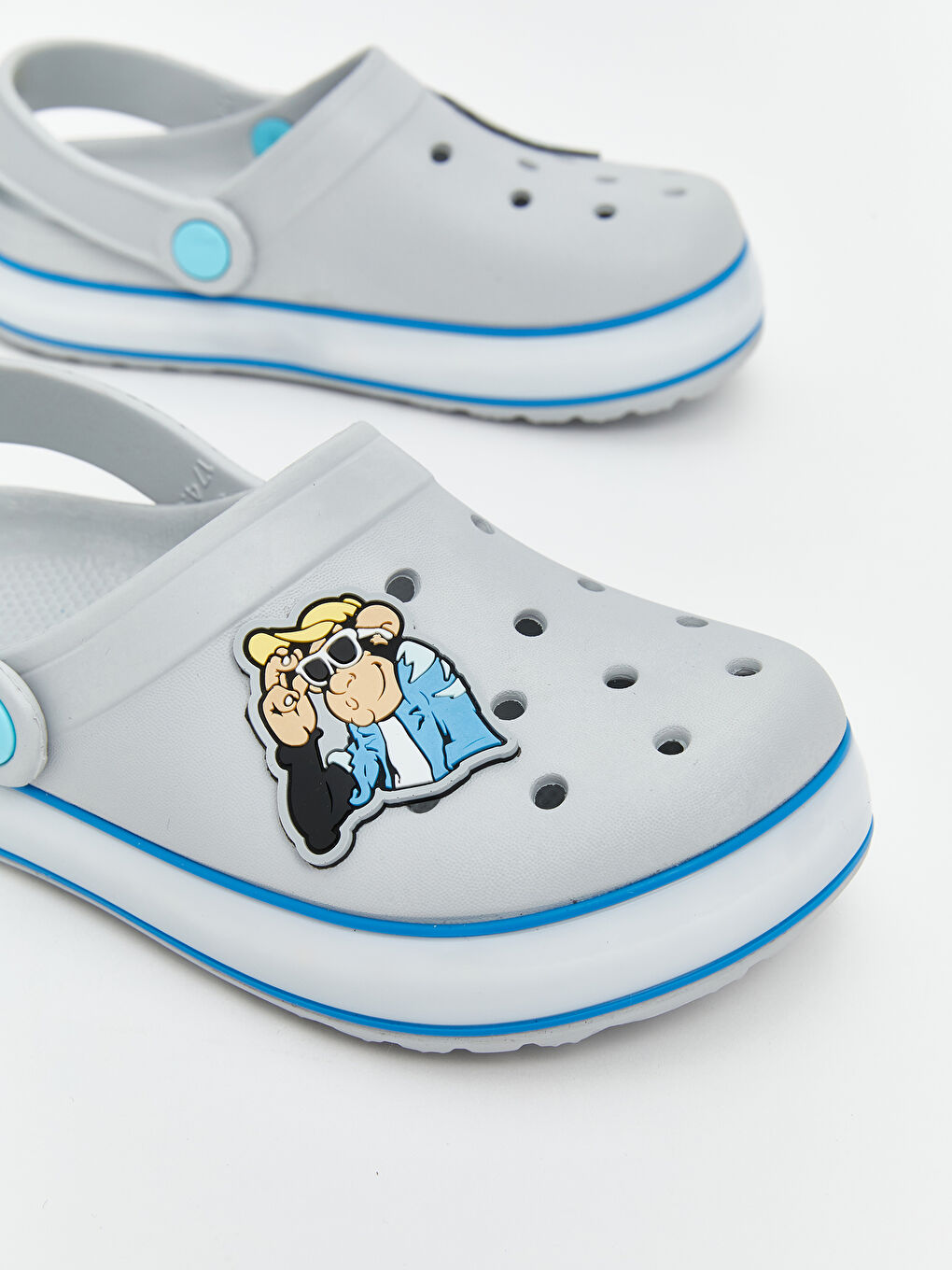 LCW STEPS Gri Nostaljik Maymun Baskılı Işıklı Erkek Çocuk  Plaj Sandaleti - 3
