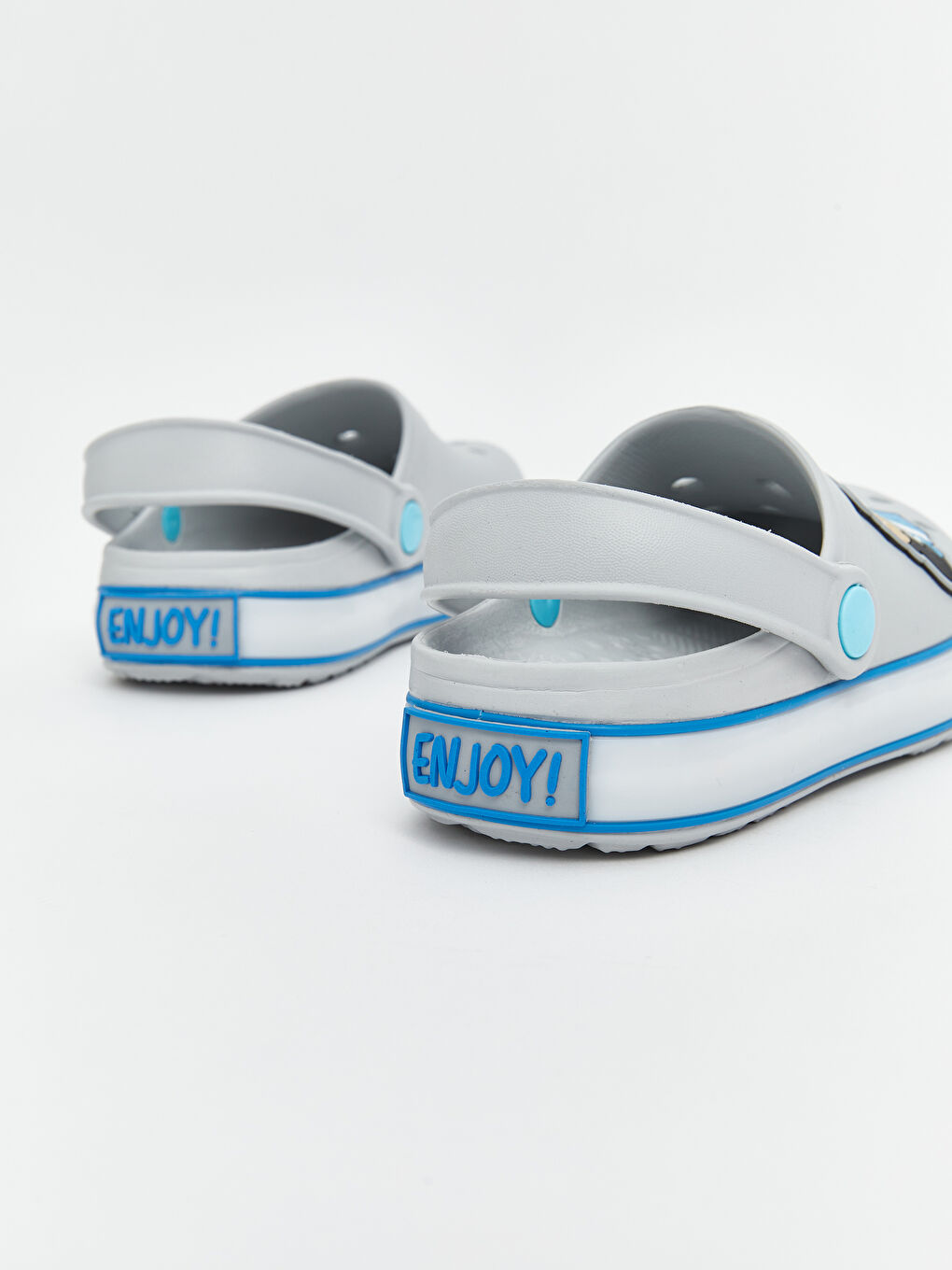 LCW STEPS Gri Nostaljik Maymun Baskılı Işıklı Erkek Çocuk  Plaj Sandaleti - 5